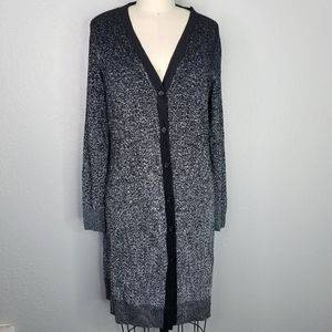 Soma ombre long button front cardigan size xs holiday